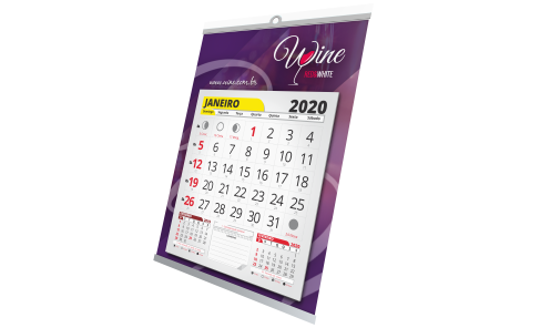 Folhinha Comercial c/ Vareta Metálica